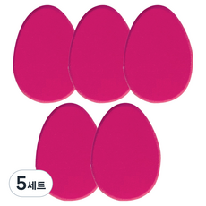 Dark Eye Darkness 錢包型無乳膠水潤粉撲 5入 + 拉鍊袋組合, 單一顏色(粉撲), 混合顏色(拉鍊袋), 5套