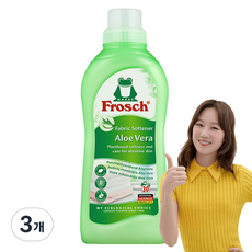 Frosch 德國小綠蛙 衣物柔軟精 蘆薈 正裝, 3個, 750ml