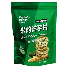 Captain Danny 丹尼船長 米的洋芋片 韓式海苔味, 120g, 1包