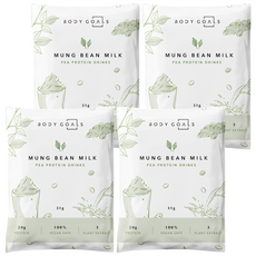 BODY GOALS 豌豆蛋白飲 綠豆沙, 31g, 4包