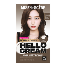 미쟝센 헬로크림 더블커버 새치 염색제, 매트브라운, 1개