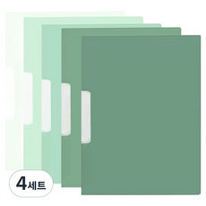 DONGAPMS 사이드클립 A4파일 5종 세트, 그린, 4세트