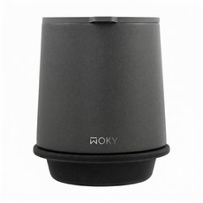 WOKY 沃廚 台灣公司貨 360度輕芯鈦瓷易潔層保溫杯, 灰墨色, 250ml, 1個