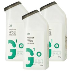 THE LOEL 天然檸檬酸粉, 400g, 韓國製造，多用途清潔劑，適用於熱水壺/洗衣機/浴室等，食品添加物, 3瓶