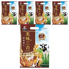 QUAKER 桂格 美味三合一麥片 濃郁巧克力 10包, 280g, 5袋