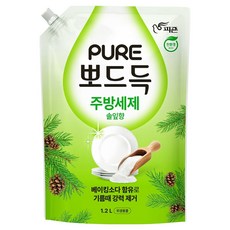 피죤퓨어 뽀드득 주방세제 솔잎향, 1.2L, 1개