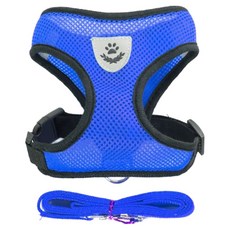 艾米購物狗狗胸背帶 S 藍色 透氣舒適 可調節, 1個