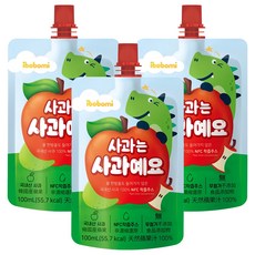 ibobomi 100%天然蘋果汁，韓國產蘋果，非濃縮還原，無添加，100ml, 3包
