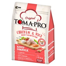 TOMA-PRO 優格 成犬 高適口性配方 乾飼料, 1.5kg, 1袋, 雞肉 + 米