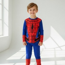 프리미에팜 남아용 스파이더맨 코스튬 피치기모 상하세트