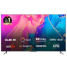 TCL 안드로이드11 4K QLED TV, 191cm(76인치), 75C635, 벽걸이형, 방문설치
