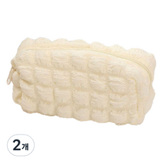 Yeonifactory 鬆餅筆袋, 2個, 象牙白