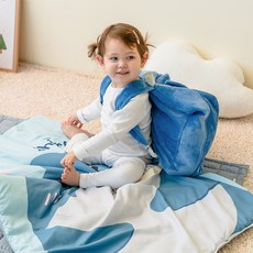 兒童四季一體式午睡被子組+夏日被子+收納背包, Judy