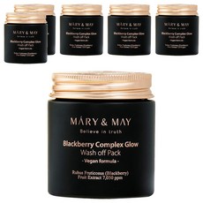 MARY&MAY 黑莓複合煥彩水洗面膜 125g, 1罐, 6罐