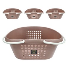 GINII 基尼 多功能衛浴橢圓提籃, M(34.7 x 24.6 x 15.6cm), 香頌粉, 4個