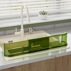 비비드닷 방수 투명 싱크대 물막이판 B TYPE, 1개, 그린