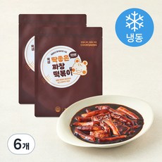 쿡생 딱좋은 짜장떡볶이 (냉동), 6봉, 310g