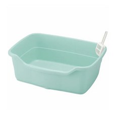 Richell 利其爾 卡羅方型無上蓋貓便盆, S(40 x 29 x 16cm), 綠色, 1個