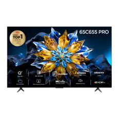 TCL 4K QLED PRO 로컬디밍 스마트TV, 164cm(65인치), 65C655 PRO, 벽걸이형, 방문설치