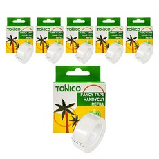 Shin Hung Tonyco 透明膠帶補充裝辦公室花式膠帶補充裝透明 18mm x 20m, 6個