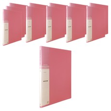 MiDAS HYUNPOONG A4 10頁索引透明文件夾, 粉紅色, 12個
