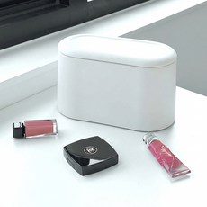 모나코올리브 라파스텔 심플 원터치 미니 휴지통, 화이트