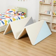 까사베베 매직 놀이방 층간소음 세모 매트, 블루 + 아이보리 + 그레이