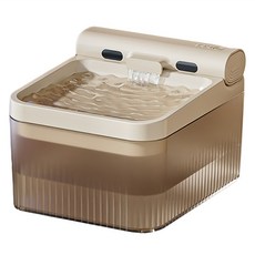 毛皇上 過濾飲水機 智能感應 奶油白 4L大容量 三重過濾 寵物飲水機, 1個