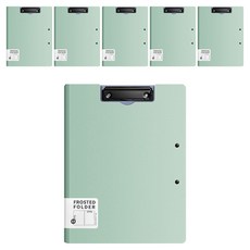 동아피엠에스 심플 커버 양방향 더블 클립보드 A4, 그린, 6개