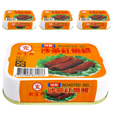 新宜興 沙茶紅燒鰻 特製罐頭, 100g, 4罐