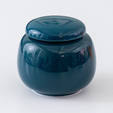 온리움 현관 장식용 단지 집안 정화 풍수 항아리 02 유광 진청록, 1개