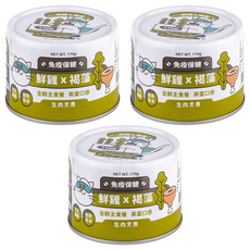 nu4PET 陪心寵糧 全齡貓 SUPER小白主食罐, 鮮雞 + 褐藻, 170g, 1罐, 3罐