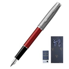 PARKER Sonnet Essential CT鋼筆+補充芯禮盒組, F, 紅色的