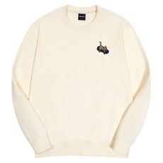 옥스타 남녀공용 보드냥 자수 특양면 맨투맨 3SSP002