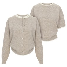 t.view 線條短袖針織衫 羊毛開襟衫 V5C-CSE011