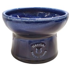 Necoichi 貓壹 快樂食光高腳食碗 日本製 7.5 x 11 x 11cm 310g, 琉璃紺, 1個