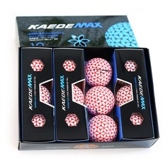 카에데 맥스 골프공 정품 3피스 4.2cm, 레드, 12개입, 1개