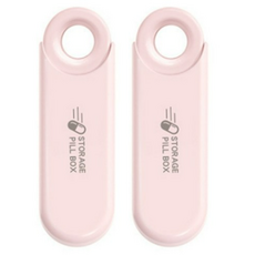 Holmes Pick 便攜式滑蓋藥盒 粉紅色, 2個