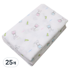 babybear 胡蘿蔔兔子布尿布 四角, 混色, 25個