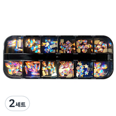 Dalmoa 亮片美甲飾品套組 F17, 混色, 2套