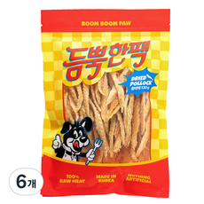 붐붐포 강아지 듬뿍한팩 대용량 건조 수제간식, 황태, 130g, 6개