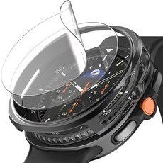 NUART Galaxy Watch 相容保護殼 + 螢幕保護貼 2入組, 黑色, 1套