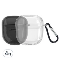 GRAYCO BOSE QC 耳機 2 纖薄貼合保護殼 + 登山扣組, 單一商品, 透明(保護殼)