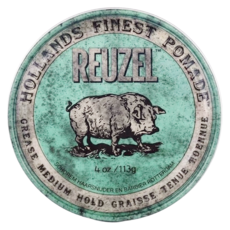 REUZEL 綠豬中強髮油 Green Pomade Grease, 113g, 1盒