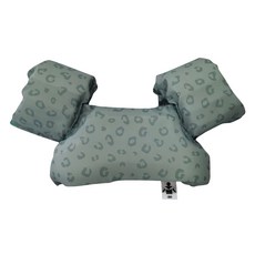 wim Essentials 荷蘭幼兒兒童臂圈型漂浮背心 2-6Y Green Leopard 綠色小花豹 兒童游泳安全裝備, 1個
