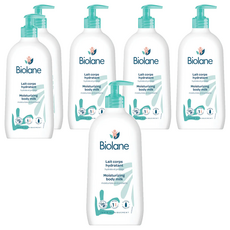 Biolane 法貝兒 溫和保濕乳液, 維生素E抗氧化, 添加甘油保濕因子, 350ml, 6瓶