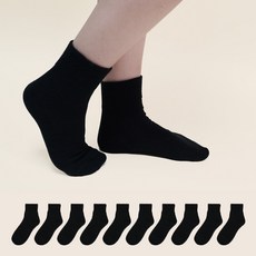 GANASOCKS 女性用無壓迫短筒襪 真正不緊繃不滑落的舒適襪子 10雙
