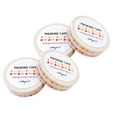 lallayena 可愛的紙膠帶 6mm*10m 2捲入, 87草莓草莓胡蘿蔔胡蘿蔔裝飾線, 4組