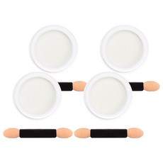 젤로젤로 젤네일 아트 엣지빔 미러 파우더 글리터 + 브러쉬 세트, 4개, JP06 머메이드(글리터)