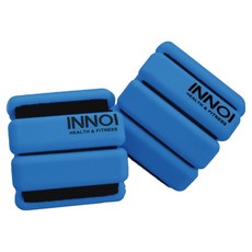 Innoi 重量帶 手腕腳踝啞鈴 矽膠沙袋 2件組, 藍色, 900g